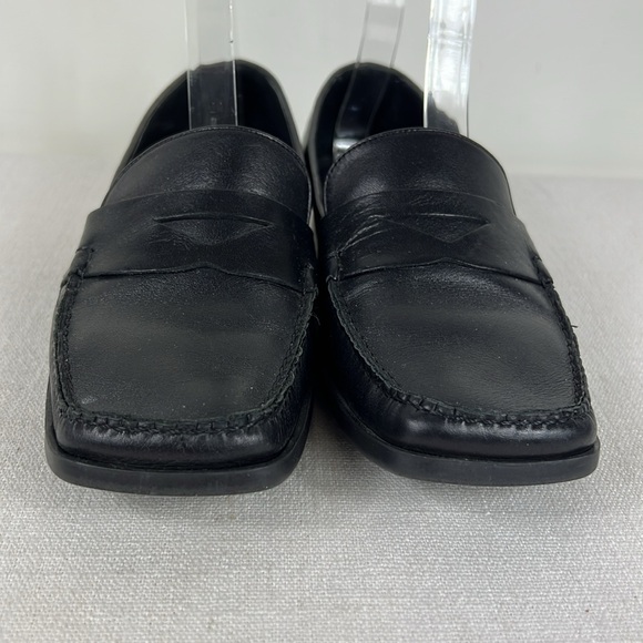 Vintage Cole Haan Leather Penny Loafer Womens Size 6.5 B Black Slip On Brazil - Picture 4 of 11
